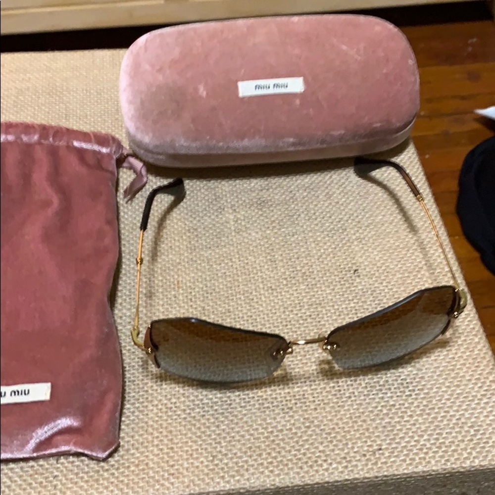 MIU MIU Frameless Super Lightweight Sunglasses - Picture 3 of 10
